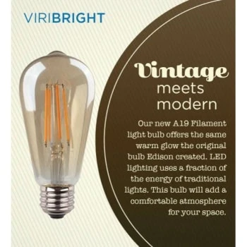 Viribright 40w St19 Led Decorative Bulb (12-Pack) 2 Viribright 40w St19 Led Decorative Bulb (12-Pack) - Image 2