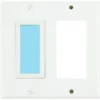 Limelite Sidelite 2-Gang Blue Glow Wall Plate (White)