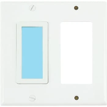 Limelite Sidelite 2-Gang Blue Glow Wall Plate (White) 1 Limelite Sidelite 2-Gang Blue Glow Wall Plate (White)