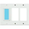 Limelite Sidelite 3-Gang Blue Glow Wall Plate (White)