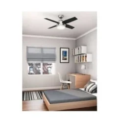 Hunter Dempsey 44 In. 4-Blade Led Ceiling Fan W/ Light (Brushed Nickel) -Sylvania || Coast || GENERIC Shop 113693 LifestyleImage UNI Lg