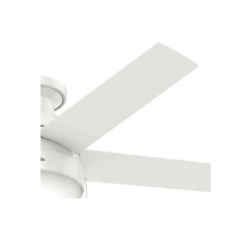 Hunter Anslee 46 In. 5-Blade Cfl Ceiling Fan W/ Light (White) 3 Hunter Anslee 46 In. 5-Blade Cfl Ceiling Fan W/ Light (White) - Image 3
