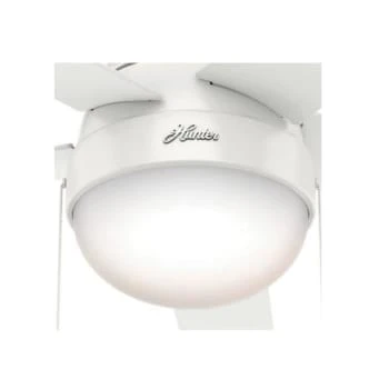 Hunter Anslee 46 In. 5-Blade Cfl Ceiling Fan W/ Light (White) 4 Hunter Anslee 46 In. 5-Blade Cfl Ceiling Fan W/ Light (White) - Image 4