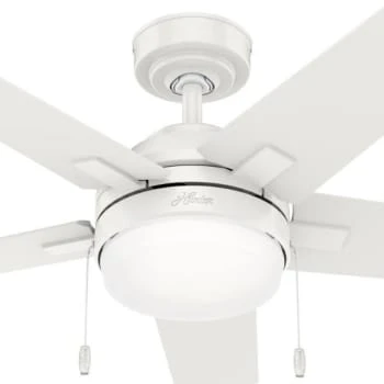 Hunter® Bartlett 44 In. 5-Blade Led Ceiling Fan W/ Light (White) 6 Hunter® Bartlett 44 In. 5-Blade Led Ceiling Fan W/ Light (White) - Image 6