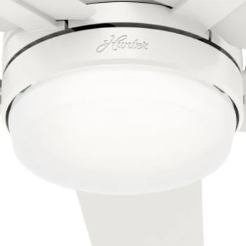 Hunter® Bartlett 44 In. 5-Blade Led Ceiling Fan W/ Light (White) 8 Hunter® Bartlett 44 In. 5-Blade Led Ceiling Fan W/ Light (White) - Image 8