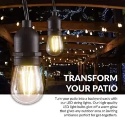 Newhouse Lighting 15-Light 48 Ft Outdoor Led String Light W/ Remote Control Dimmer (Black) -Sylvania || Coast || GENERIC Shop 156892 w DetailedProductView4 Lg