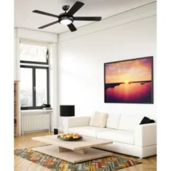 Westinghouse Comet 52 In. 5-Blade Led Ceiling Fan W/ Light (Matte Black) -Sylvania || Coast || GENERIC Shop 158099 w LifestyleImage Lg