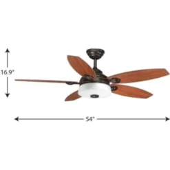 Progress Lighting Graceful 54 In. 5-Blade Led Ceiling Fan W/ Light (Antique Bronze) -Sylvania || Coast || GENERIC Shop 158587 w DetailedProductView2 Lg