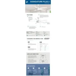 Progress Lighting Signature Plus Ii 54 In. 5-Blade Led Ceiling Fan W/ Light (White) -Sylvania || Coast || GENERIC Shop 158594 w DetailedProductView6 Lg