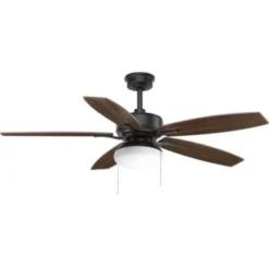 Progress Lighting Billows 52 In. 5-Blade Led Ceiling Fan W/ Light (Forged Black)