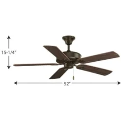 Progress Lighting 52 In Indoor Ceiling Fan (Antique Bronze) -Sylvania || Coast || GENERIC Shop 158614 w DetailedProductView2 Lg