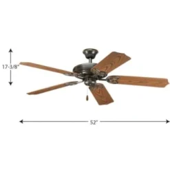 Progress Lighting P2502-20 Airpro 52 In 5-Blade Indoor/outdoor Ceiling Fan (Antique Bronze) -Sylvania || Coast || GENERIC Shop 158617 w DetailedProductView4 Lg