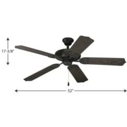 Progress Lighting Airpro 52 In Indoor/outdoor Ceiling Fan (Forged Black) -Sylvania || Coast || GENERIC Shop 158619 w DetailedProductView3 Lg