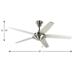 Progress Lighting Airpro 54 In Ceiling Fan (Brushed Nickel) -Sylvania || Coast || GENERIC Shop 158622 w DetailedProductView1 Lg