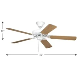 Progress Lighting Airpro Builder 52 In Indoor Ceiling Fan (White) -Sylvania || Coast || GENERIC Shop 158630 w DetailedProductView5 Lg