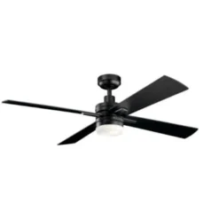 Kichler® Lija 52 In. 4-Blade Led Ceiling Fan W/ Light (Black)