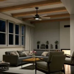 Kichler® Iras 52 In. 6-Blade Led Ceiling Fan W/ Light (Weathered Zinc) -Sylvania || Coast || GENERIC Shop 201451 w DetailedProductView4 Lg