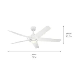 Kichler® Kapono 52 In. Led Ceiling Fan W/ Light (White) 11 Kichler® Kapono 52 In. Led Ceiling Fan W/ Light (White) -Sylvania || Coast || GENERIC Shop 201869 w DetailedProductView5 Lg