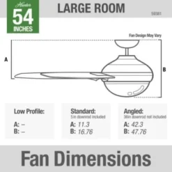 Hunter® Apache Ceiling Fan W/ Light (Matte Silver) -Sylvania || Coast || GENERIC Shop 201997 w DetailedProductView8 Lg