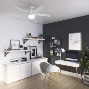 Hunter® Anslee 52 In. Ceiling Fan W/ Light (White) 2 Hunter® Anslee 52 In. Ceiling Fan W/ Light (White) - Image 2