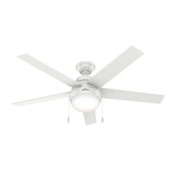 Hunter® Anslee 52 In. Ceiling Fan W/ Light (White) 1 Hunter® Anslee 52 In. Ceiling Fan W/ Light (White)