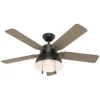 Hunter Fan Mill Valley Ceiling Fan W/ Light (Black)