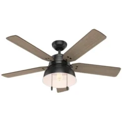 Hunter Fan Mill Valley Ceiling Fan W/ Light (Black)
