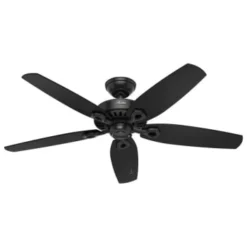 Hunter Fan Builder Elite Versatile Indoor/outdoor 52" Ceiling Fan Without Light Fixture (Matte Black)