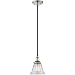 Nuvo Lighting® 7 In. 1-Light Pendant Fixture W/ Conical Glass Shade (Polished Nickel)