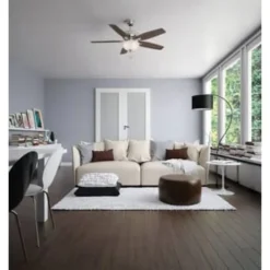 Hunter® Newsome 52 In. 5-Blade Ceiling Fan W/ Light (Brown) -Sylvania || Coast || GENERIC Shop 227559 w LifestyleImage Lg