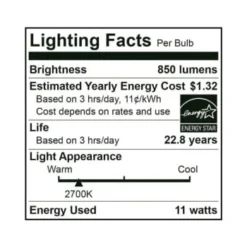 Viribright Lighting Br30 11 Watt Dimmable E26 Medium Base Led Bulb 2700k Package Of 5 9 Viribright Lighting Br30 11 Watt Dimmable E26 Medium Base Led Bulb 2700k Package Of 5 -Sylvania || Coast || GENERIC Shop 231511 DetailedProductView1 Lg