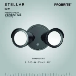 Eran 22w Int Led Bronze Outdoor Dust To Dawn Twin Head 5cct Flood 2250 Lumens -Sylvania || Coast || GENERIC Shop 232443 DetailedProductView7 Lg