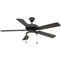 Trice 52 In. Led Ceiling Fan W/ Light (Black)