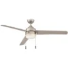 Home Decorators Collection Carrington 60 In. Indoor/outdoor Ceiling Fan With Led Dome Light Kit, Brushed Nickel With Silver Blad