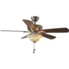 Hampton Bay Wellston 44" Indoor Ceiling Fan With Bowl Light Kit, Brushed Nickel