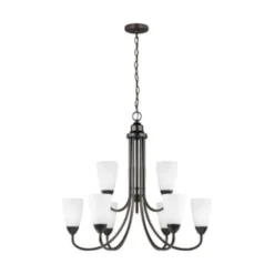 Sea Gull Lighting Seville 9-Light Bronze Chandelier With Led Bulbs