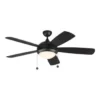 Monte Carlo Discus Classic 52" Int Led Indoor Black Ceiling Fan 3000k Light Kit