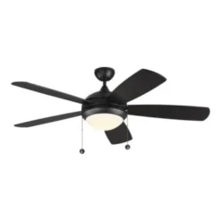Monte Carlo Discus Classic 52" Int Led Indoor Black Ceiling Fan 3000k Light Kit