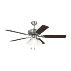 Monte Carlo Haven Led 3 52 " Indoor Brushed Steel Ceiling Fan With Light Kit