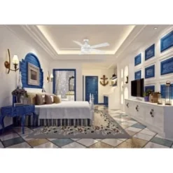 Eglo Whitehaven 52" Led Matte White 5 Blade Ceiling Fan With Remote 7 Eglo Whitehaven 52" Led Matte White 5 Blade Ceiling Fan With Remote -Sylvania || Coast || GENERIC Shop 248939 LifestyleImage Lg