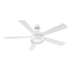 Eglo Whitehaven 52" Led Matte White 5 Blade Ceiling Fan With Remote