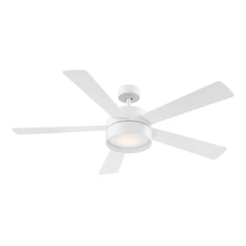 Eglo Whitehaven 52" Led Matte White 5 Blade Ceiling Fan With Remote 1 Eglo Whitehaven 52" Led Matte White 5 Blade Ceiling Fan With Remote