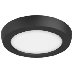 Satco® Blink Led 5" Cct Selectable 120v 9w Round Flush Mount Black Fixture