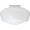 White Schoolhouse Glass 5h X 7" Diameter 4" Fitter Pack Of 4