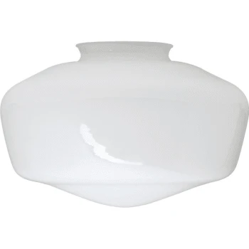 White Schoolhouse Glass 5h X 7" Diameter 4" Fitter Pack Of 4 1 White Schoolhouse Glass 5h X 7" Diameter 4" Fitter Pack Of 4