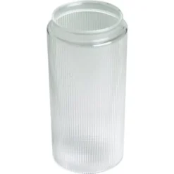 GENERIC Clear Ribbed Cylinder Acrylic 8”h 3-9/64" Fitter