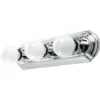 18 In. 100w 3-Light Incandescent Bath Vanity Fixture (Chrome)