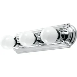 18 In. 100w 3-Light Incandescent Bath Vanity Fixture (Chrome)