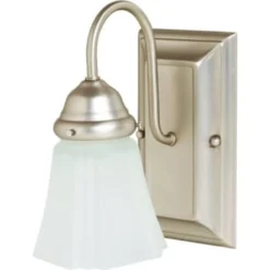 Seasons® 4.75 In. 1-Light Incandescent Wall Sconce (Satin Nickel)