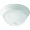 Seasons® 13 In. 2-Light Incandescent Flush Mount Light (Textured White)
